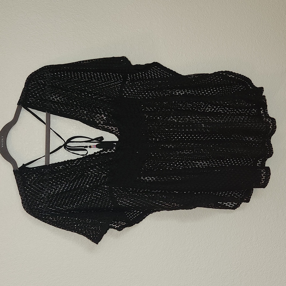 Xhilaration open weave knit swimsuit coverup, medium
